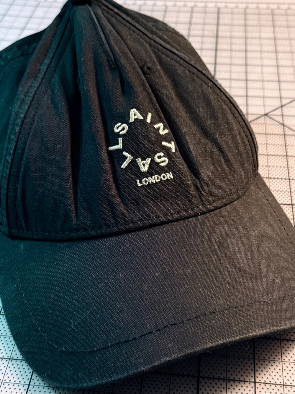 ALLSAINTS Black Cap w/ Leather Strap
